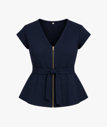 Alethia Zipper Top