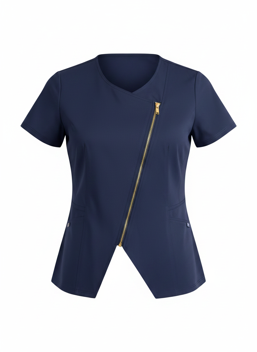 Reese Asymmetric Zip Top